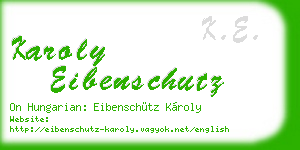 karoly eibenschutz business card